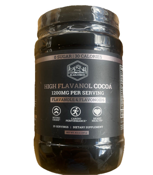 Black Forest High Flavanol Cocoa Powder and Flavonoids Supplement 1200mg 8.6 Oz